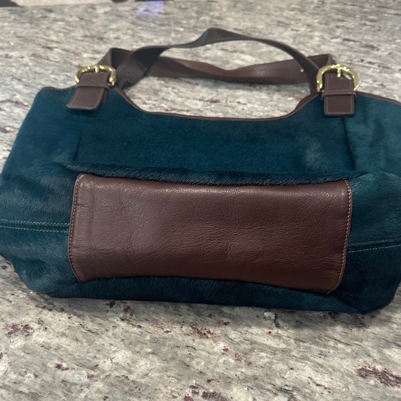 GiGi New York Teal and Brown Shoulder Bag - Picture 6 of 6